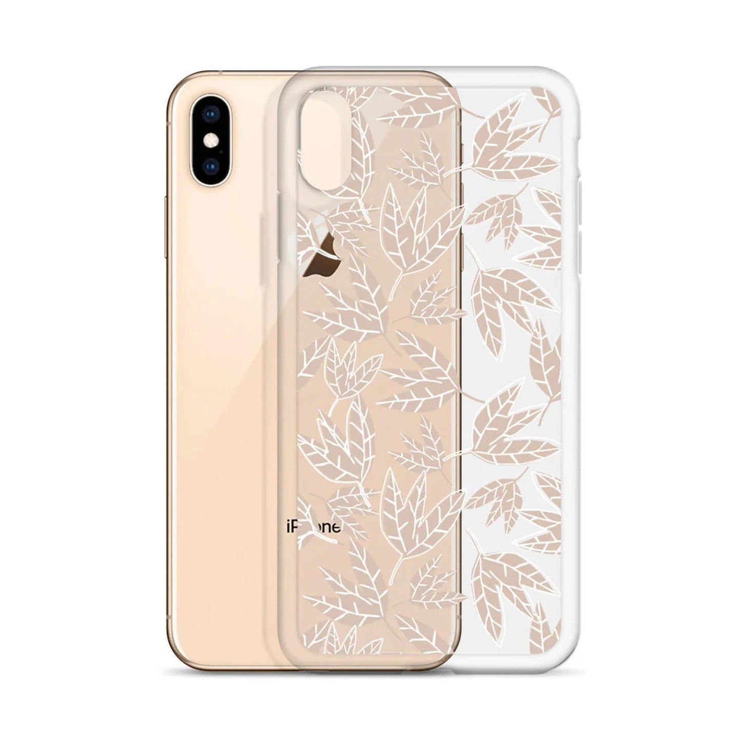Beige Boho Leaves iPhone Case