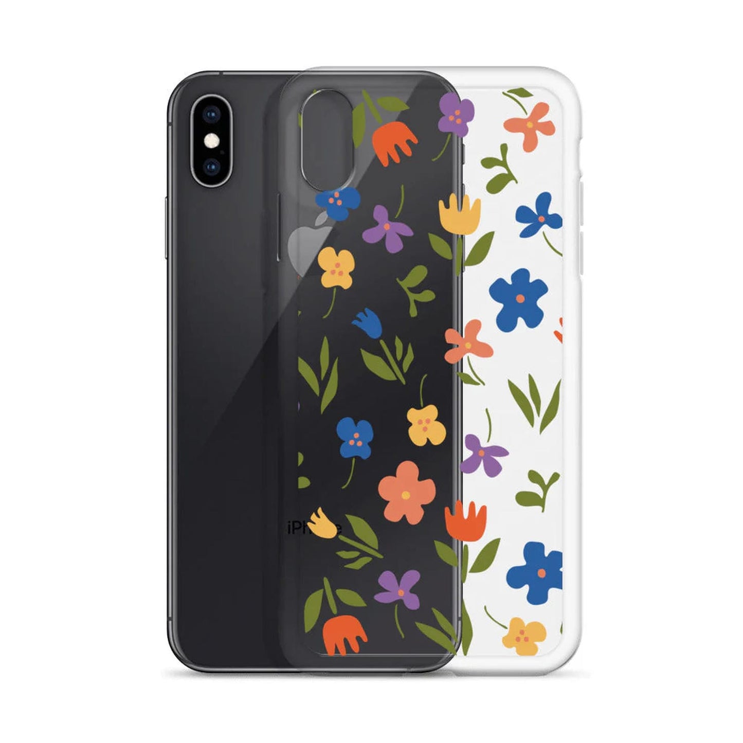 Retro Minimalist Floral Pattern iPhone Case