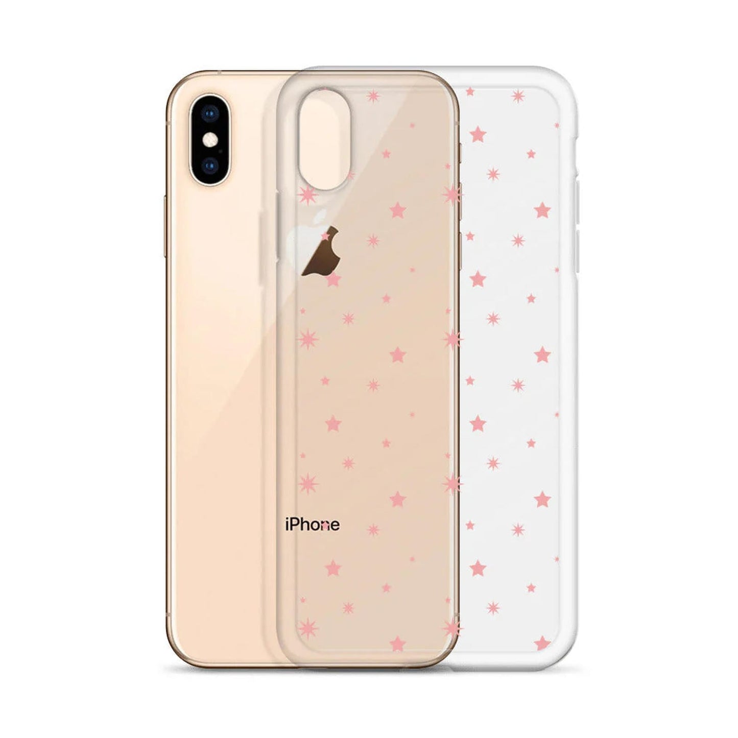 Tiny Pastel Pink Stars Pattern iPhone Case