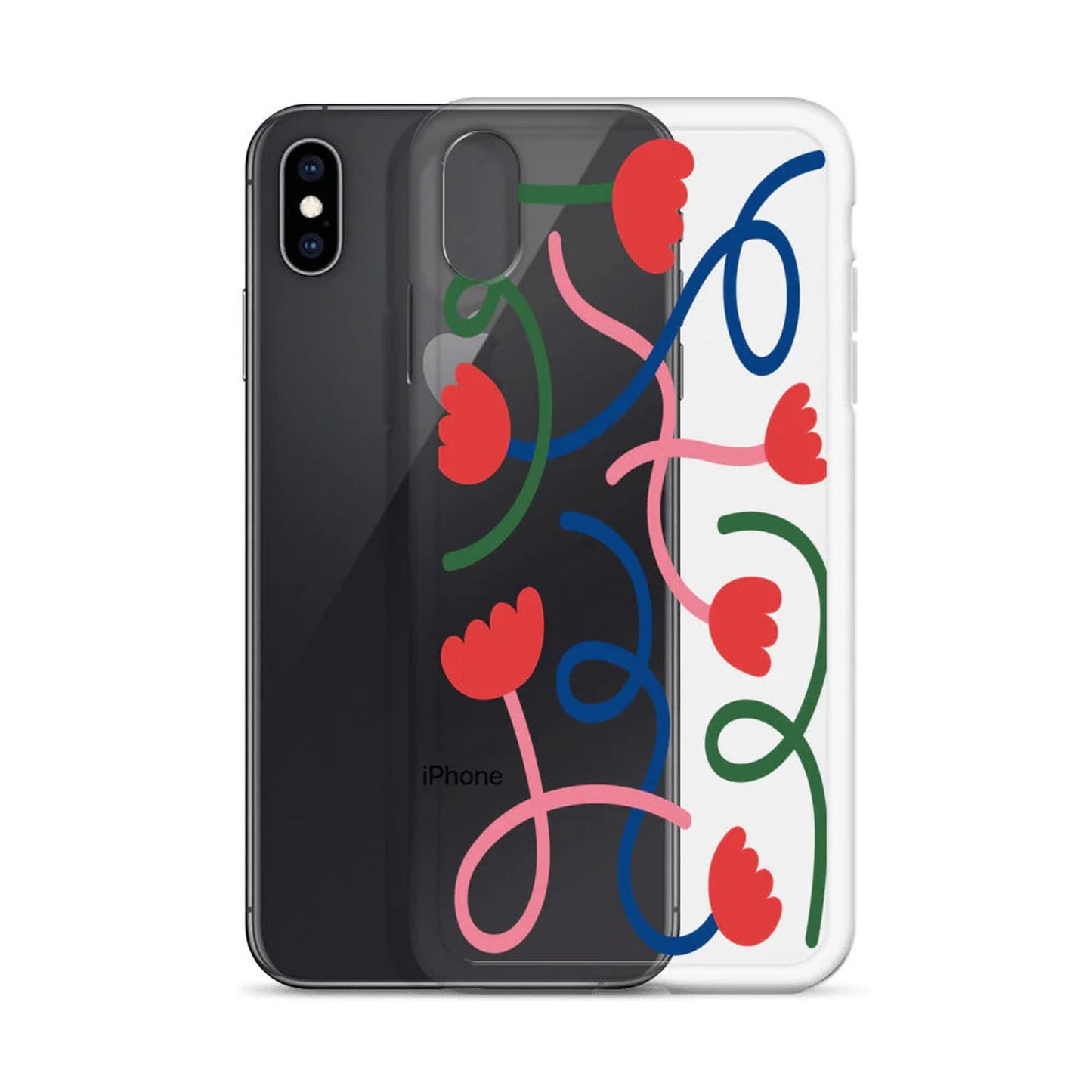 Colorful Botanical Clear iPhone Case