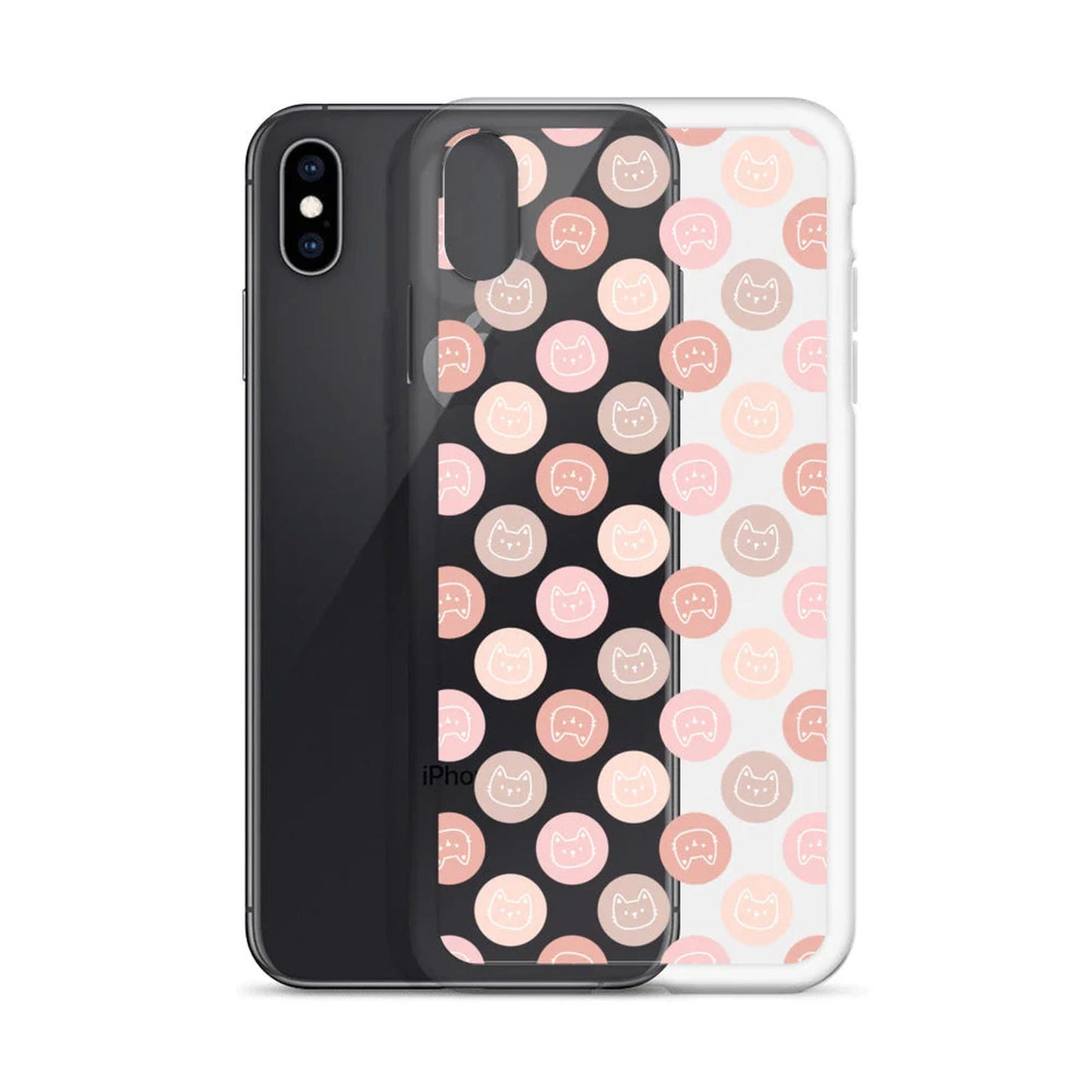Cute Pastel Cat Pattern iPhone Case