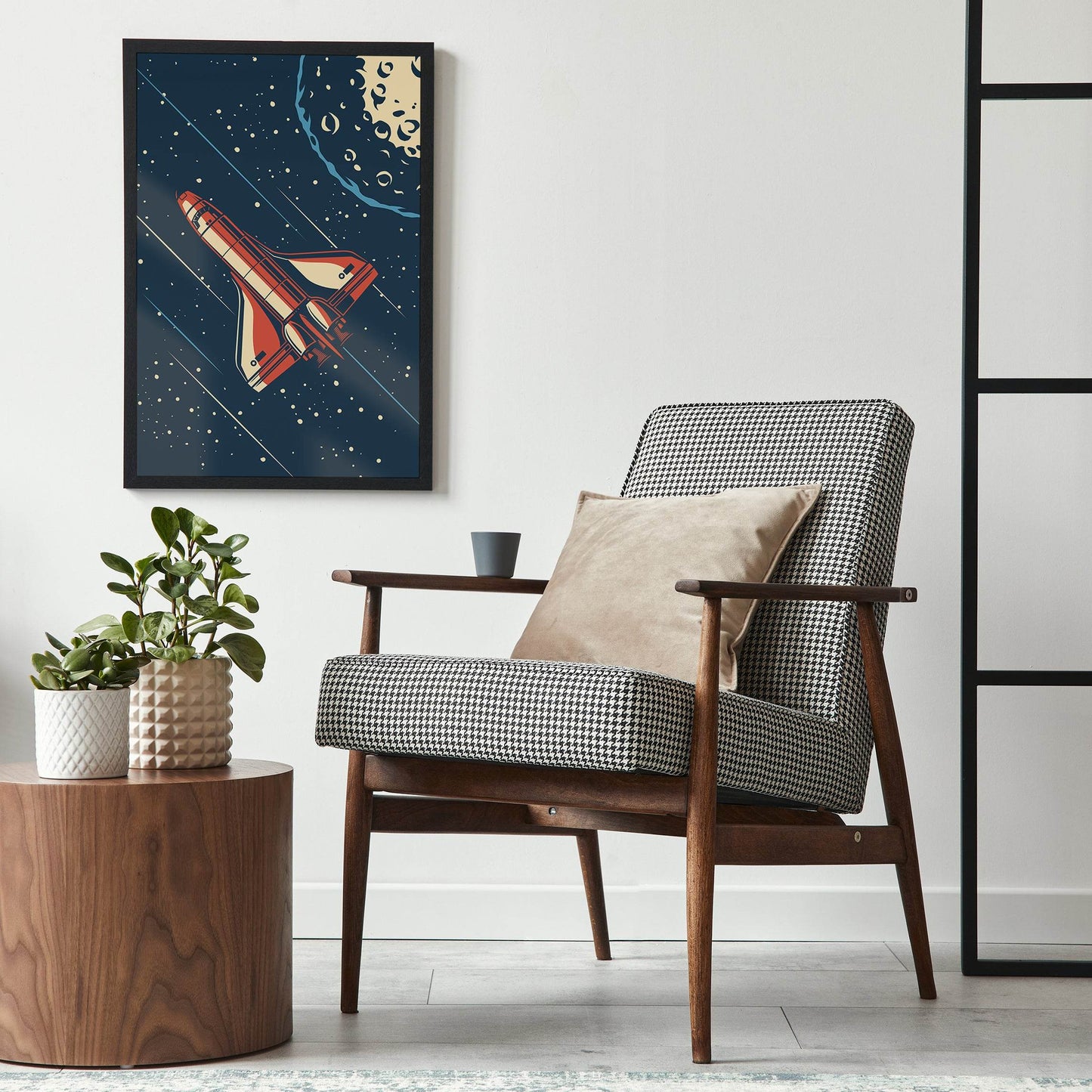 Space Shuttle Illustration - Retro Space Travel Poster - HypeSheriff Europe