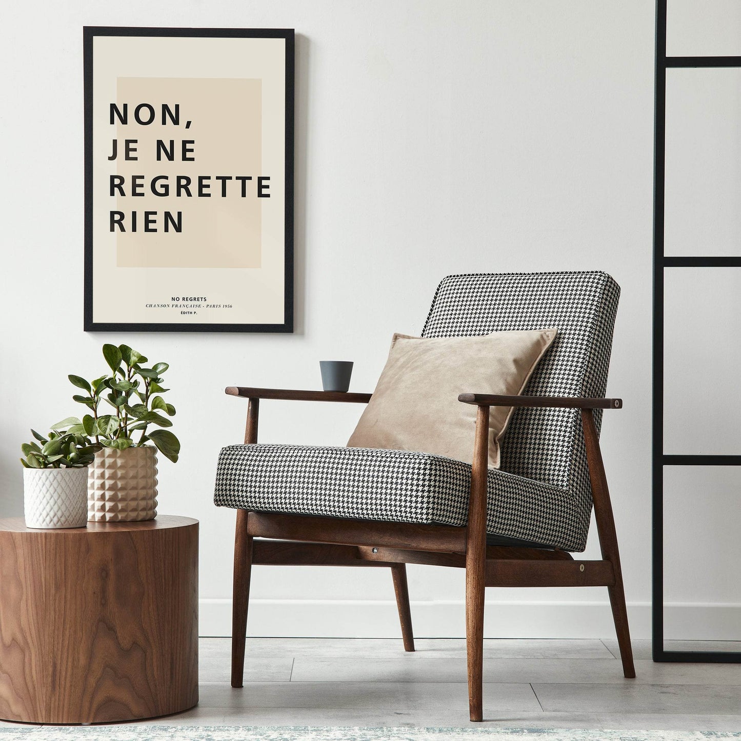 No Regrets - Elegant Typography Poster - HypeSheriff Europe