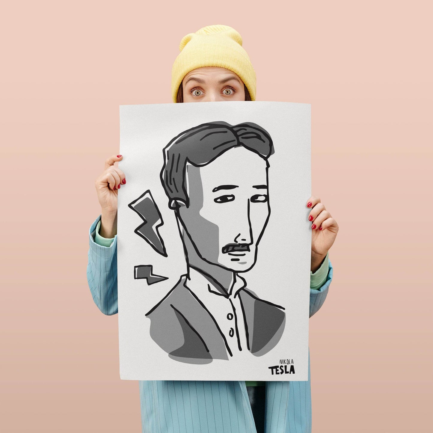 Nikola Tesla Black&White Poster - HypeSheriff Europe