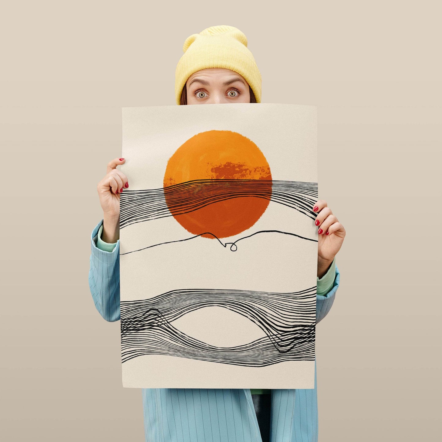 Abstract Sunset Illustration Print - HypeSheriff Europe