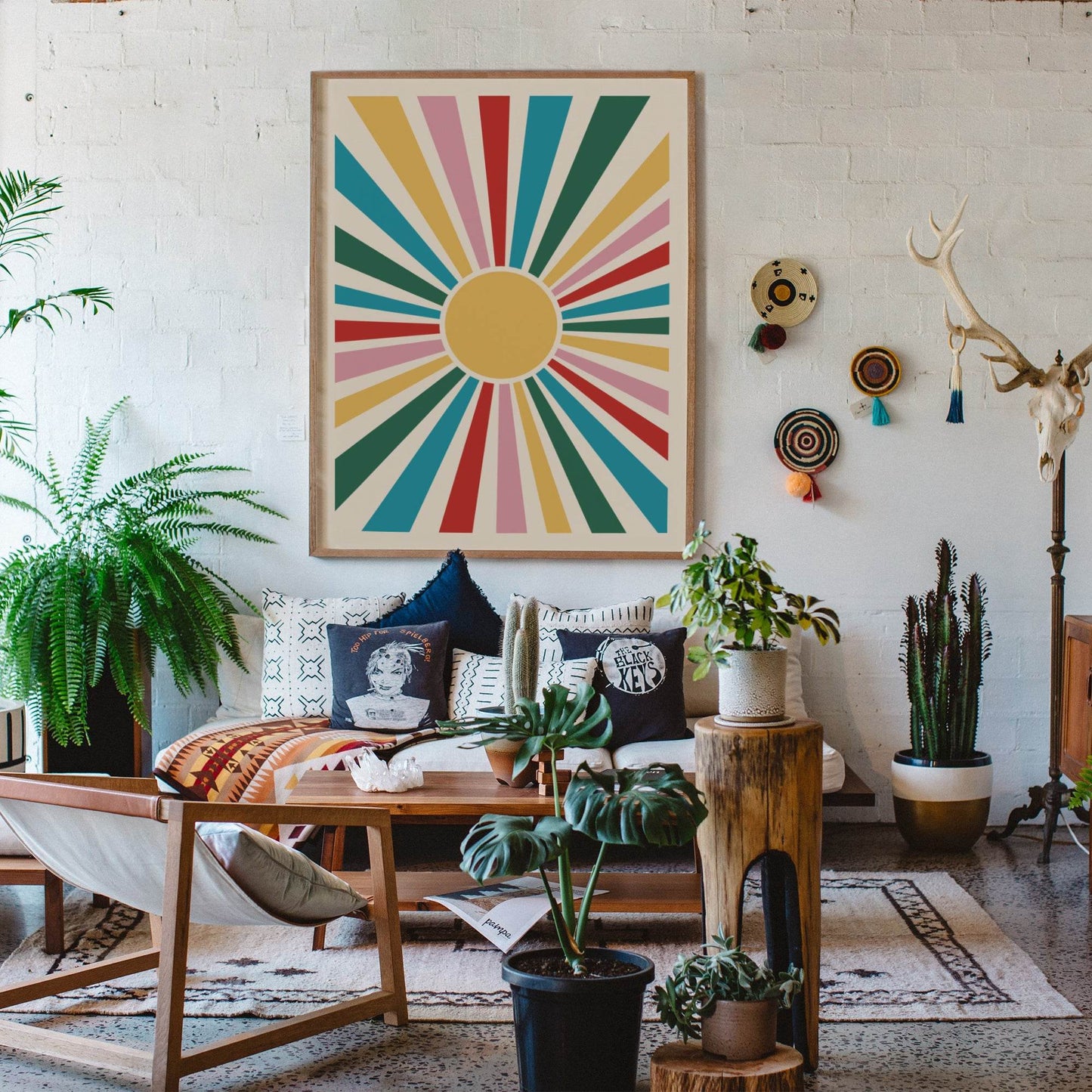 Rainbow Retro Sun Poster - HypeSheriff Europe