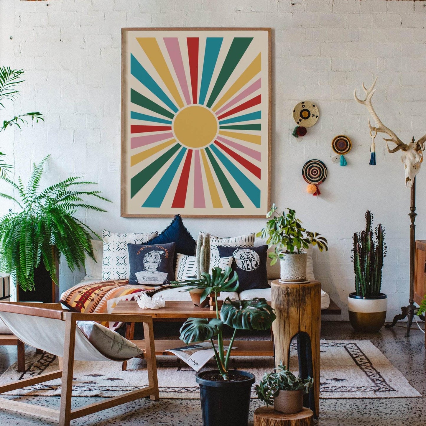 Rainbow Retro Sun Poster - HypeSheriff Europe