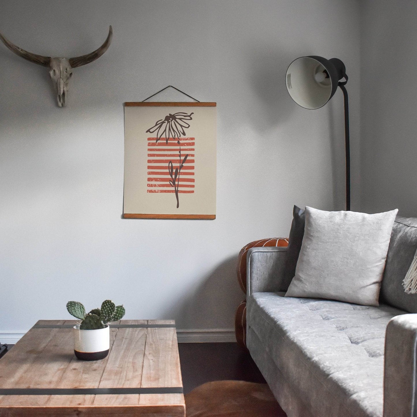 Minimalist Floral Linocut Giclee Art Print - HypeSheriff Europe