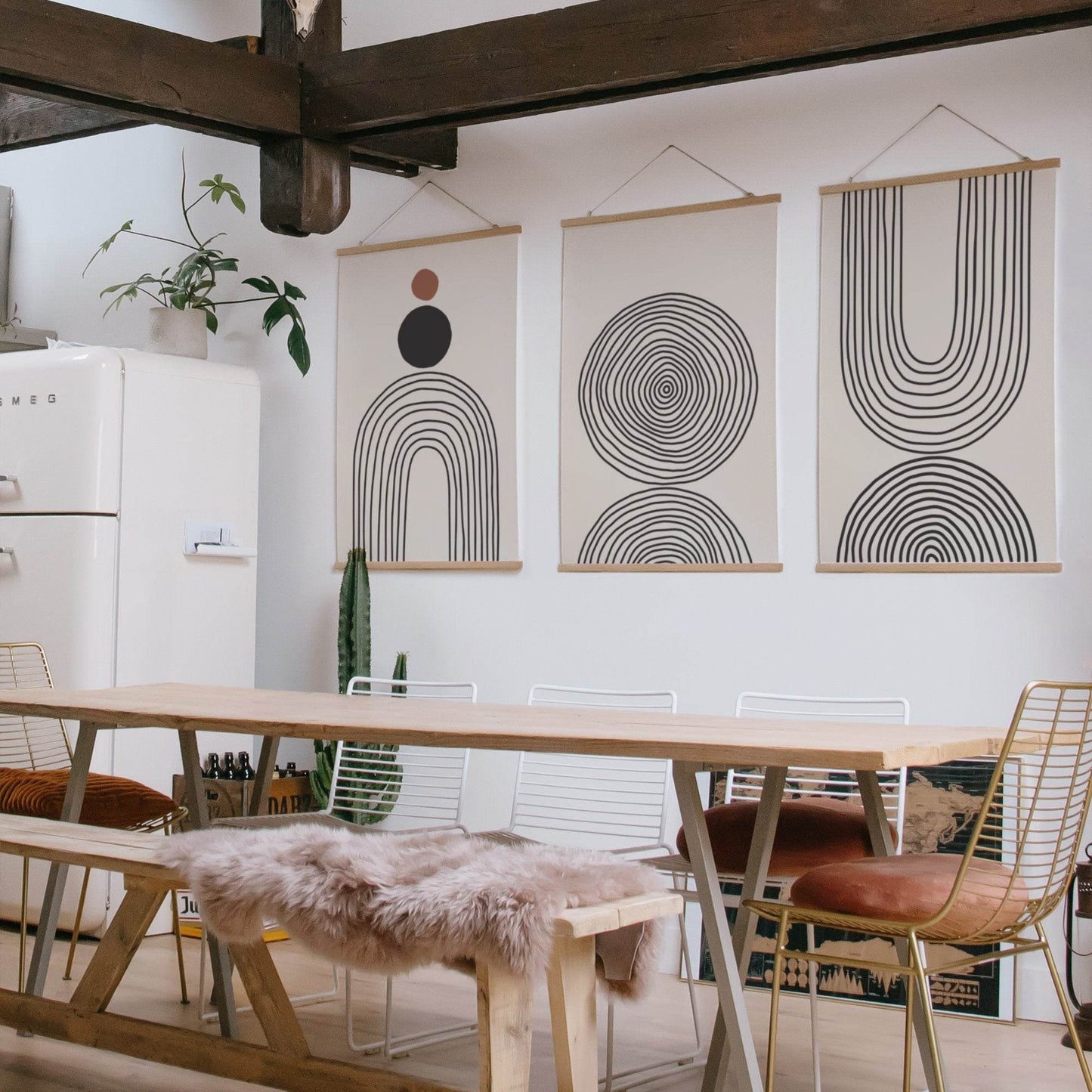 Set of 3 Scandinavian Line Art Drawings - HypeSheriff Europe