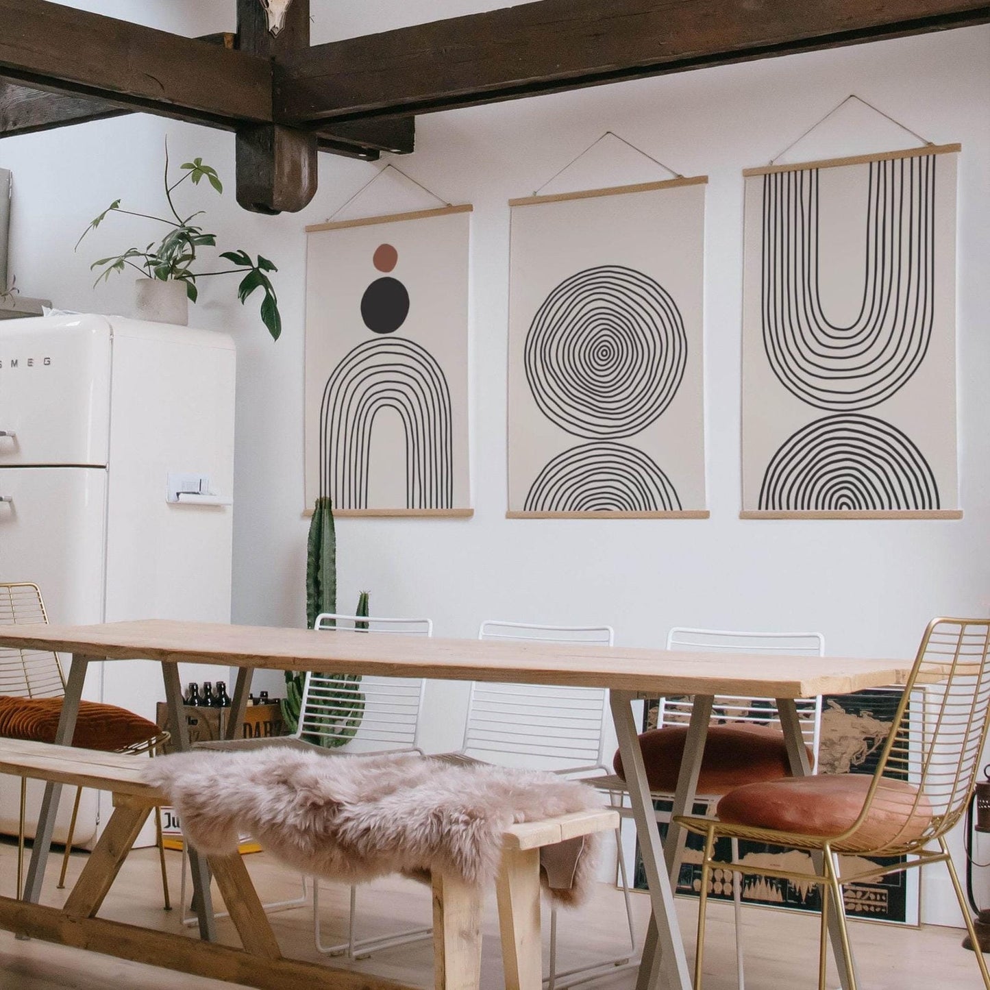 Set of 3 Scandinavian Line Art Drawings - HypeSheriff Europe