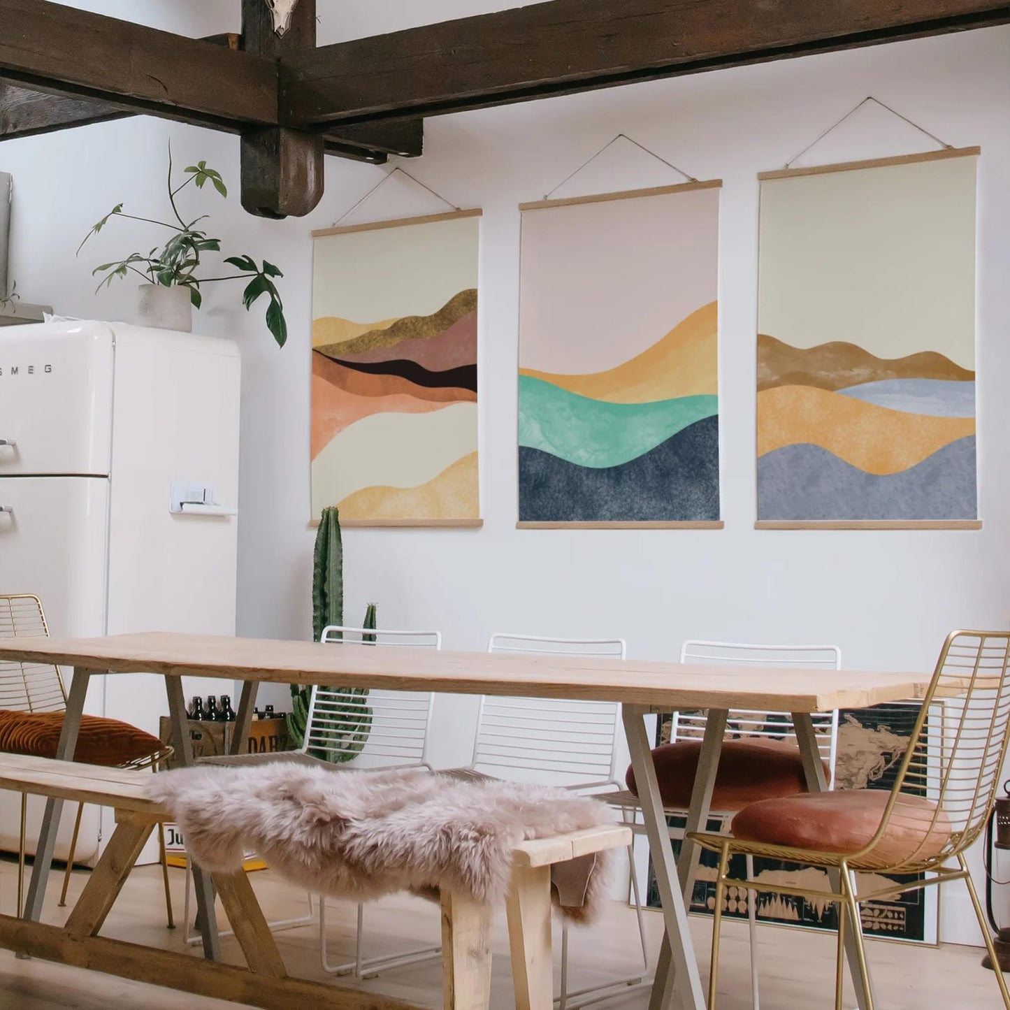 Set of 3 Mid Century Landscape Posters