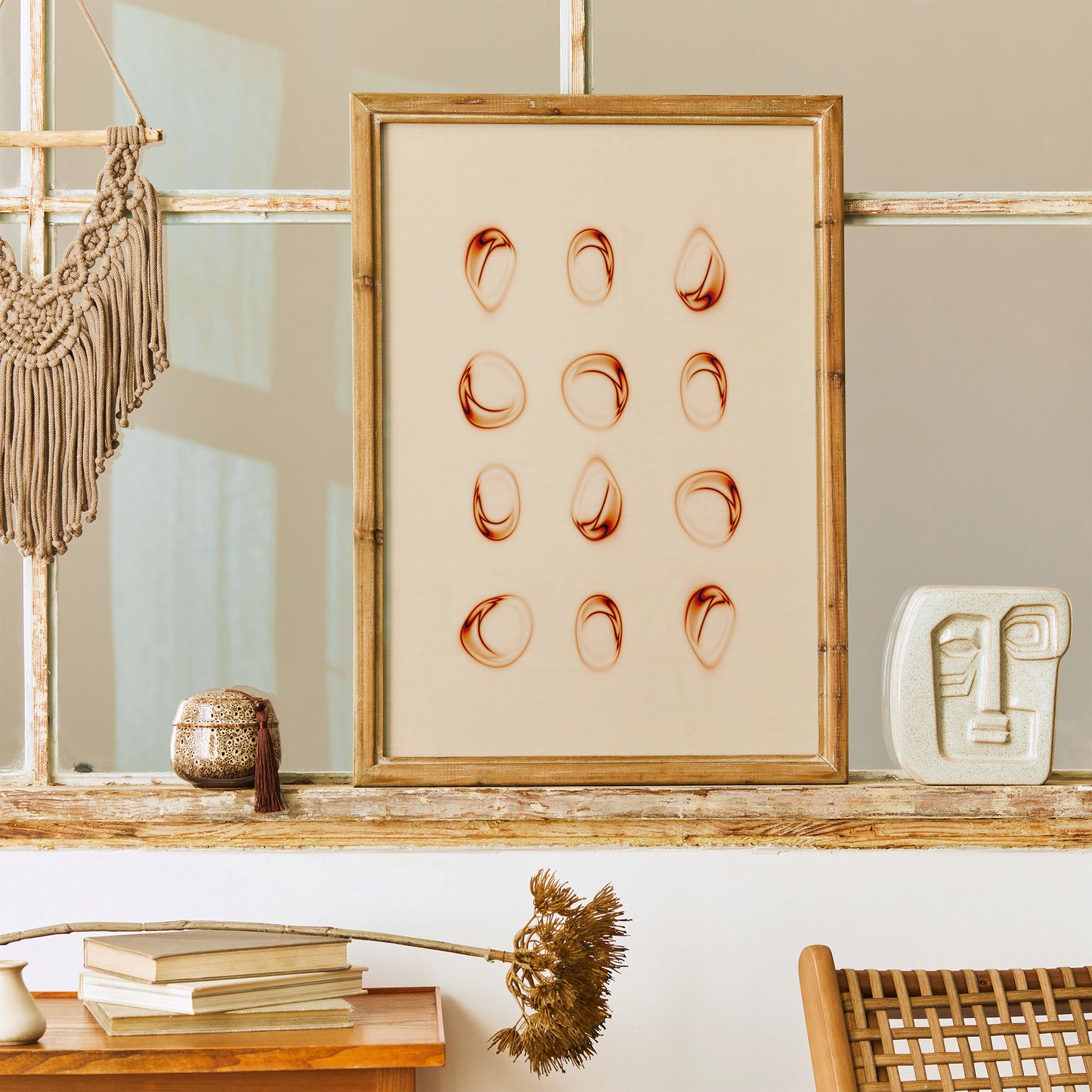 Amber Liquid Art Poster