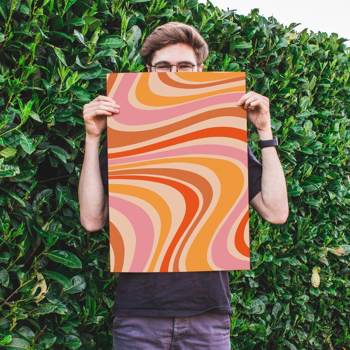 Cozy Seventies Abstract Poster