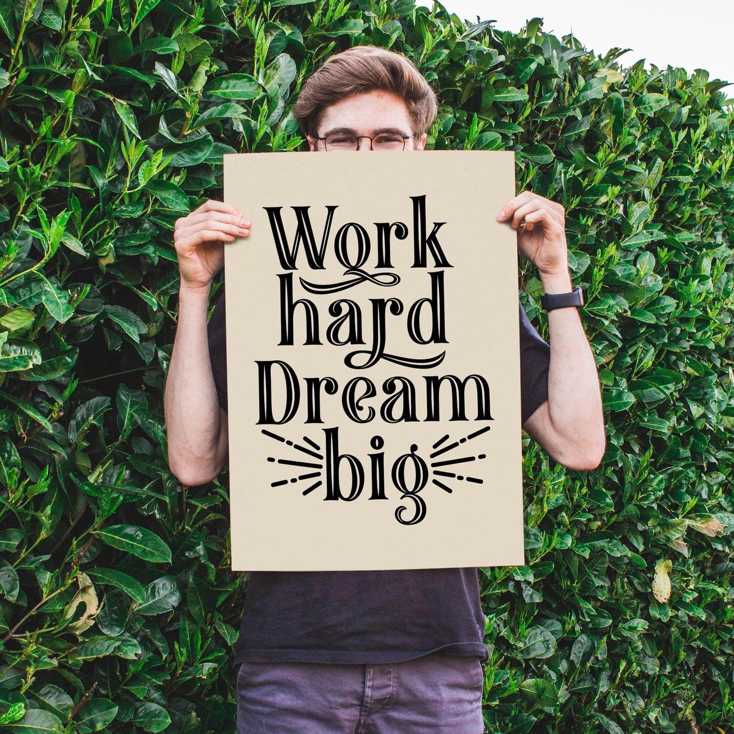 Work Hard Dream Big - Motivational Poster - HypeSheriff Europe