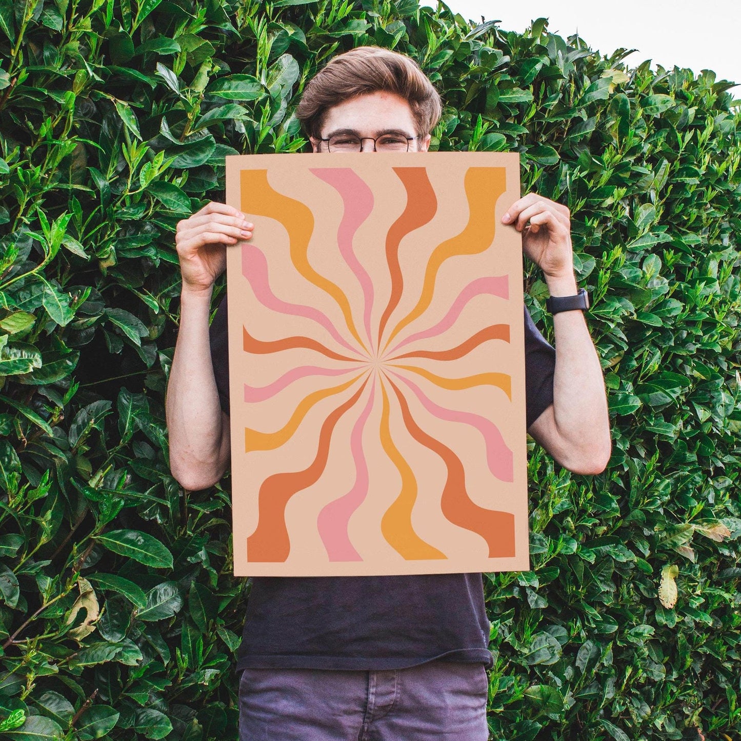 Groovy Abstract Sunset Art Print - HypeSheriff Europe