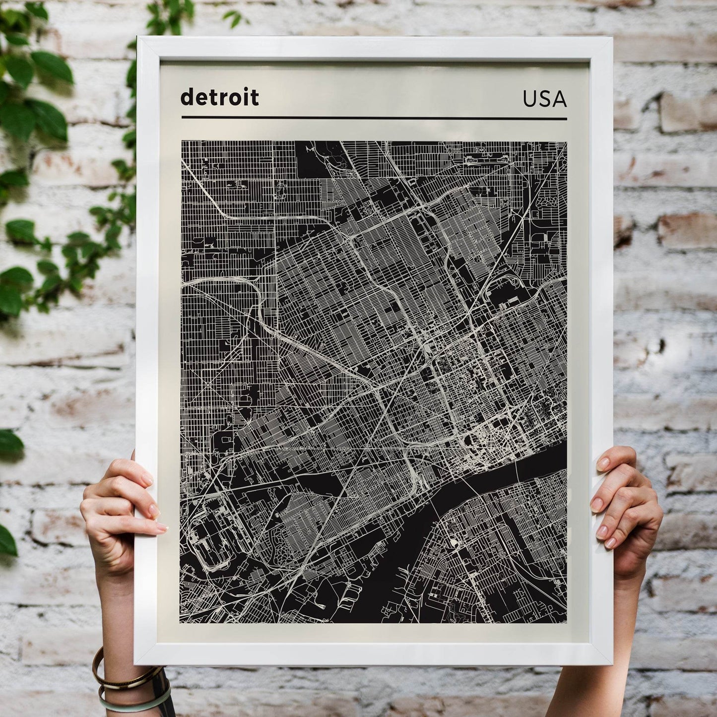 Detroit Map Poster - HypeSheriff Europe