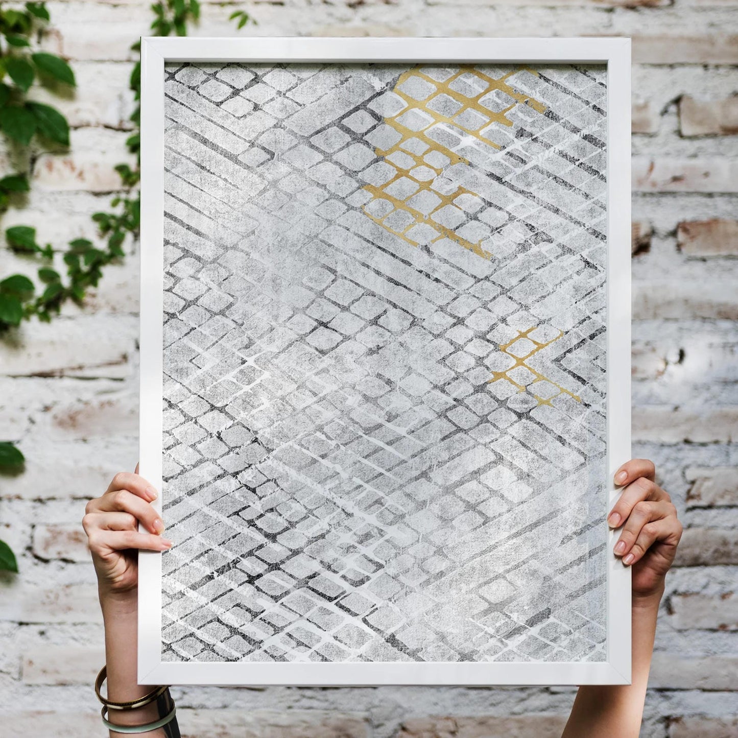 Abstract paint-art nordic poster