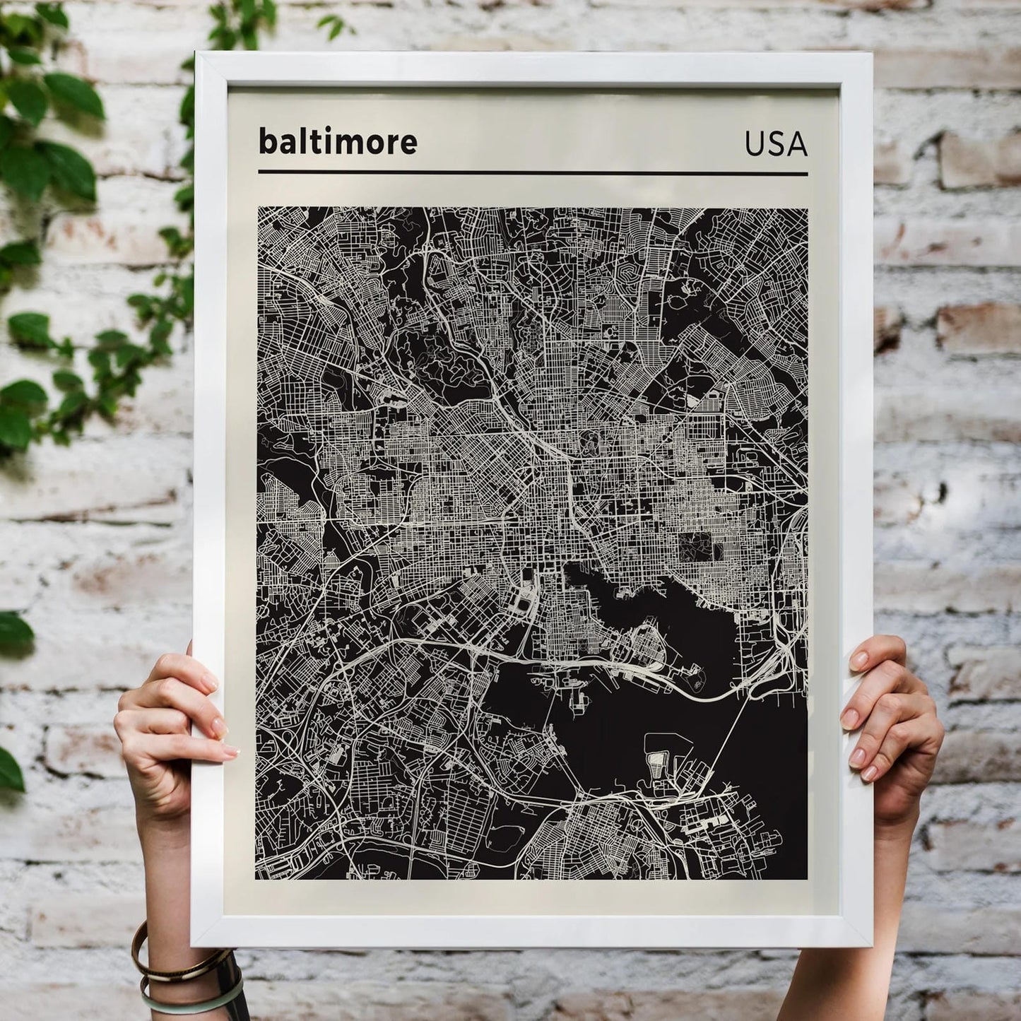 Baltimore - USA, City Map Poster