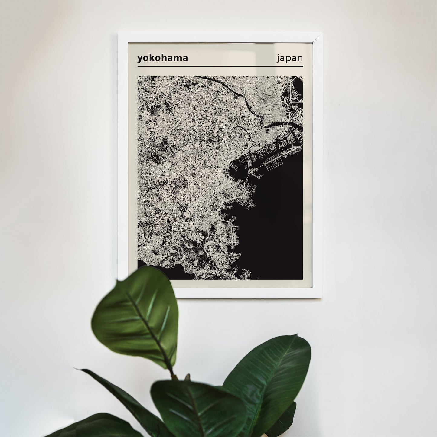 Yokohama Japan - Authentic Map Poster