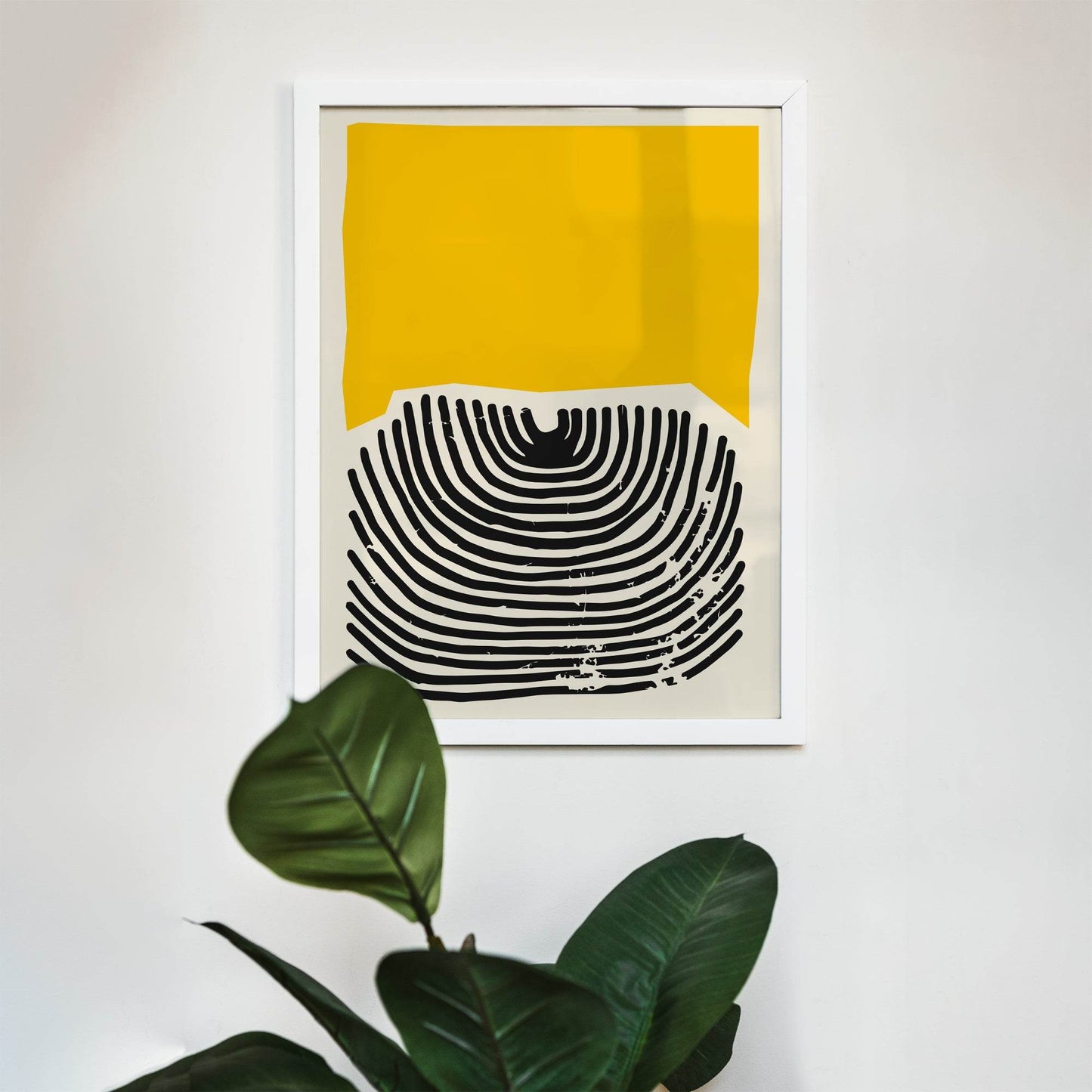 Mustard Yellow Abstraction - Mid-Century Modern Poster - HypeSheriff Europe