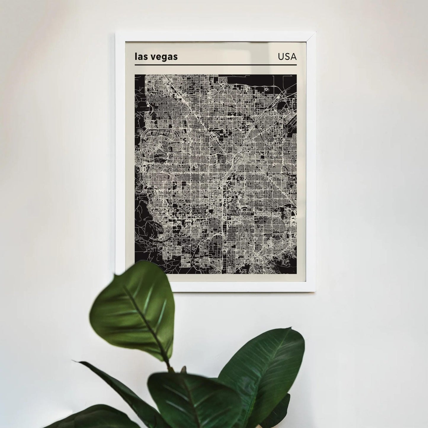 Las Vegas Map Art Print