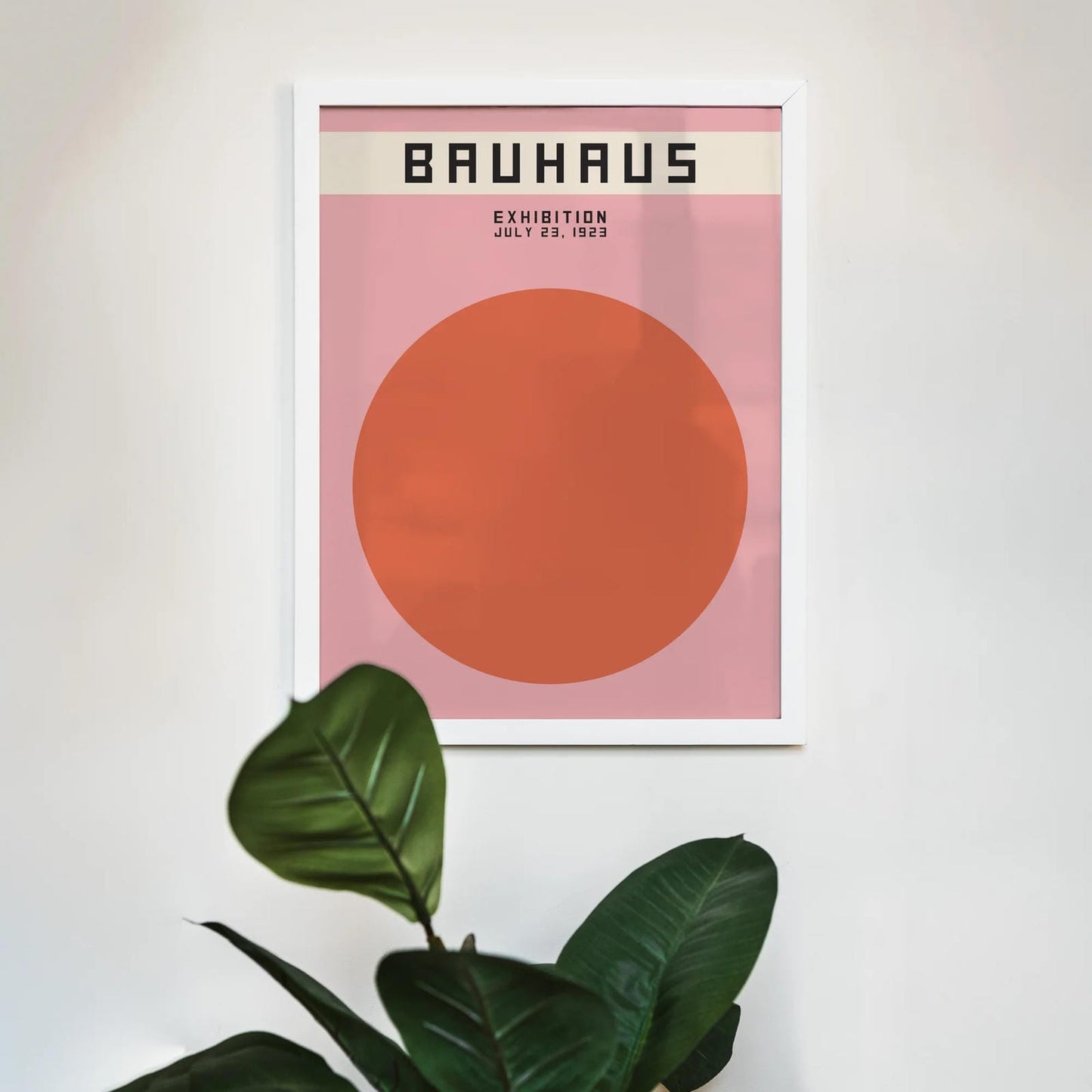 Pink Minimalist Bauhaus Poster