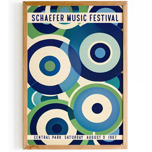 Schaefer Music Festival Blue Poster