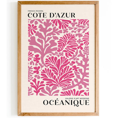 Pink Coral Reefs Cote d Azur Art Print