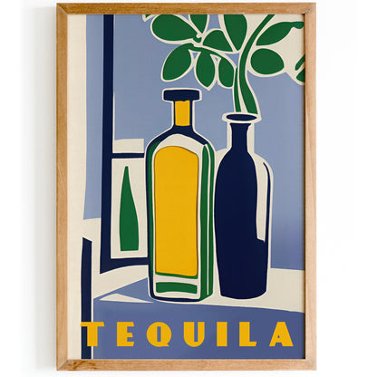 Retro TEQUILA Poster - beverage advertising