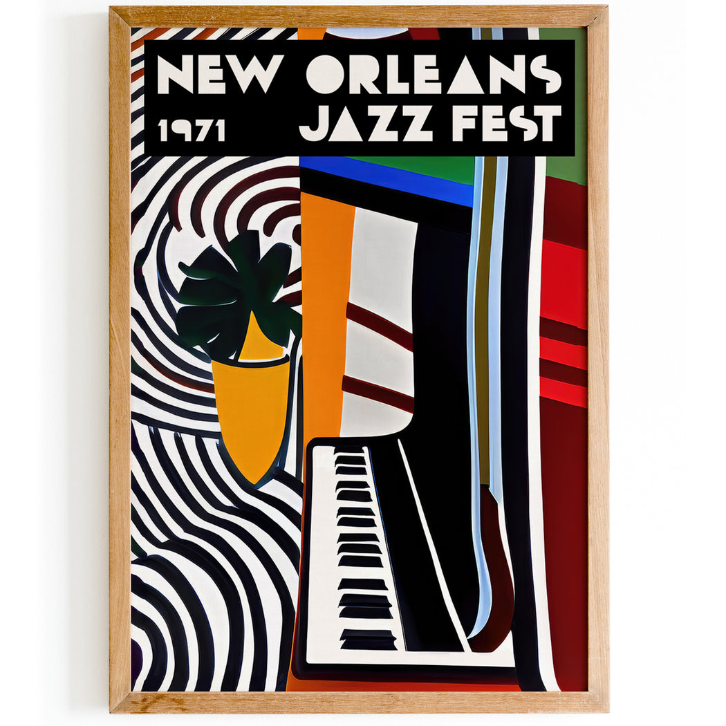 New Orleans Jazz Fest - Retro Poster