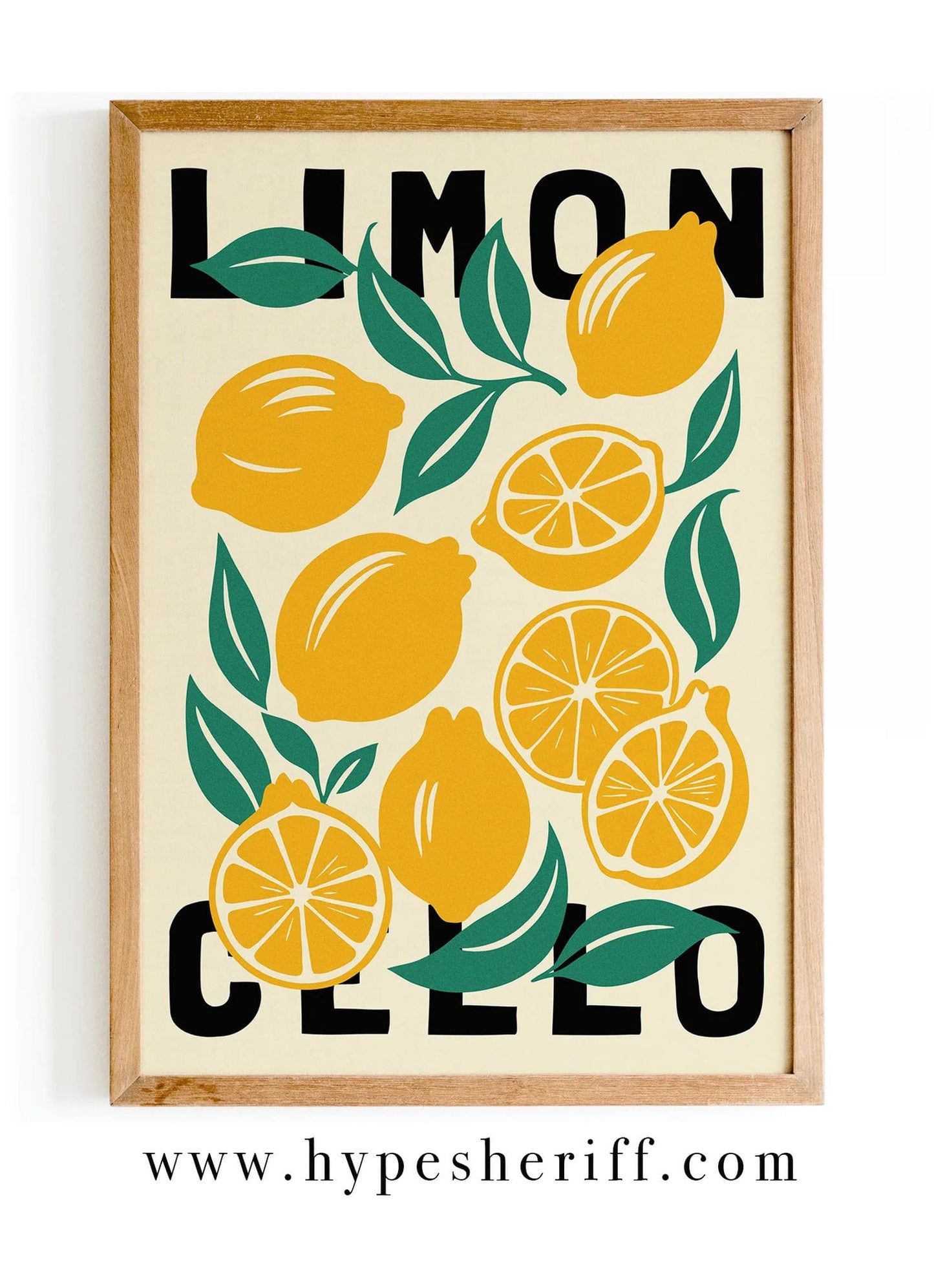 Limoncello Citrus Abstract Poster