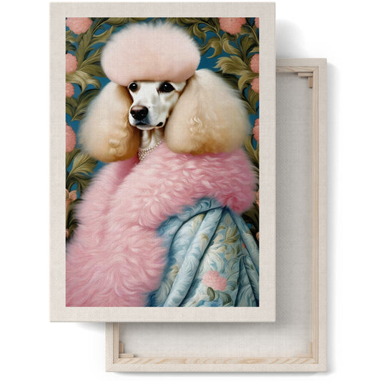 Victorian Chic Poodle Canvas Print