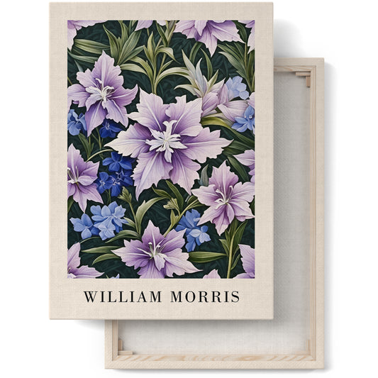 Lavender William Morris Botanical Canvas Print