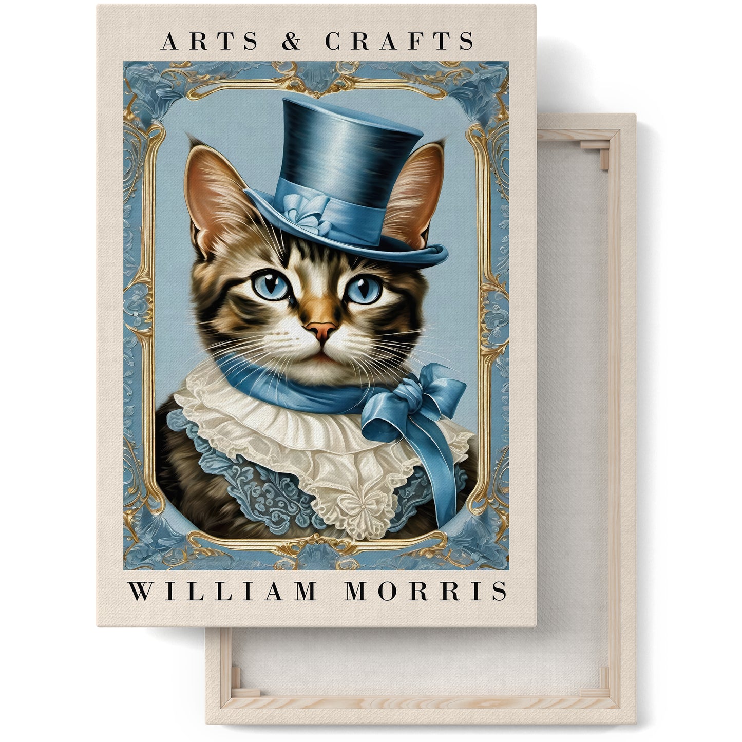 Whimsical Feline Elegance Canvas Print