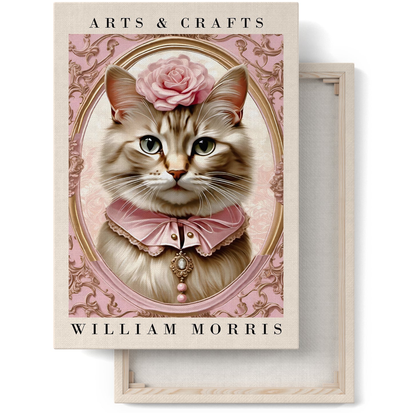 Pink Feline Elegance Canvas Print