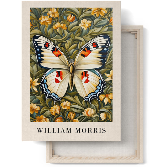Butterfly Vintage William Morris Canvas Print