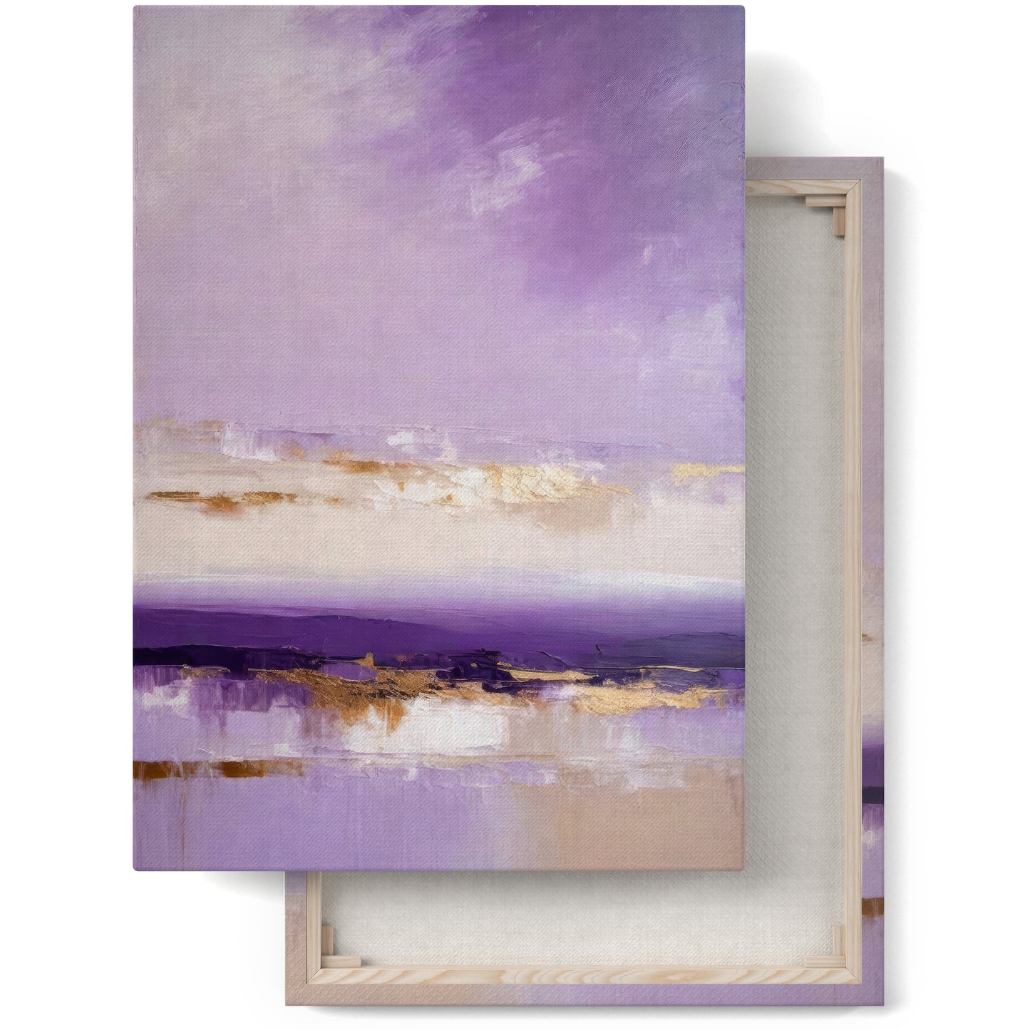 Lavender Abstract Painting Canvas Art