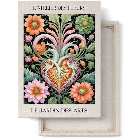 Le Jardin des Arts Blue Heart Morris Canvas Art Print