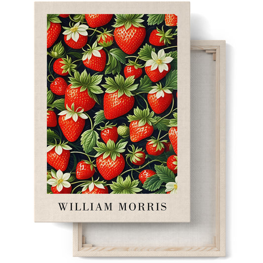 Strawberries William Morris Canvas Print