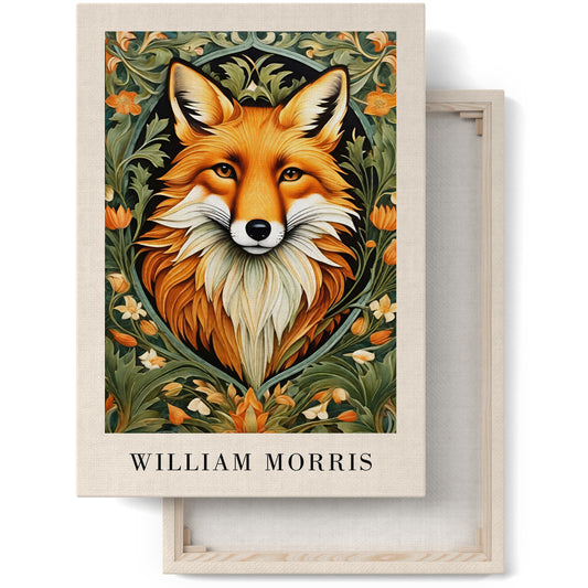 Fox William Morris Canvas Art Print