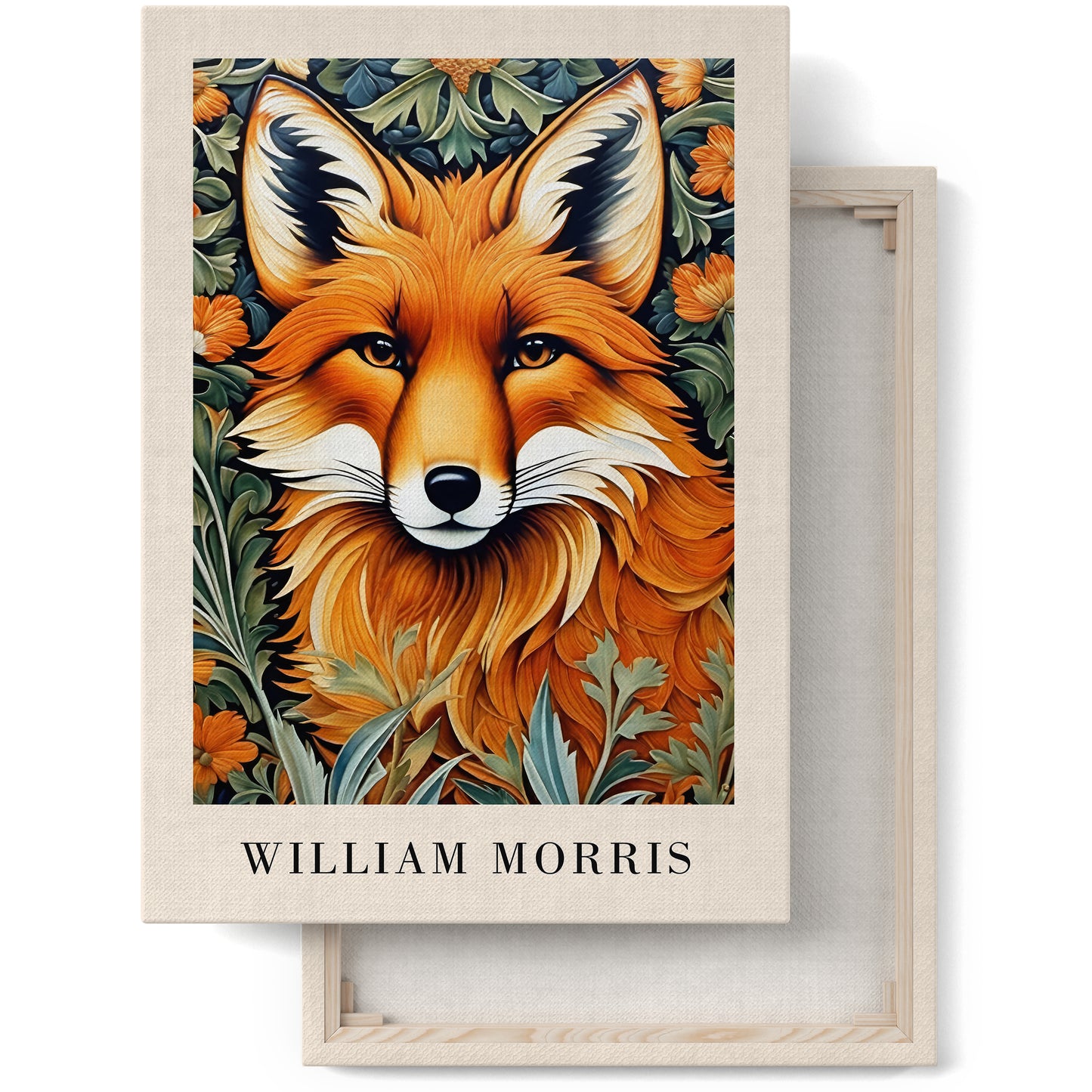 Victorian Fox William Morris Canvas Print