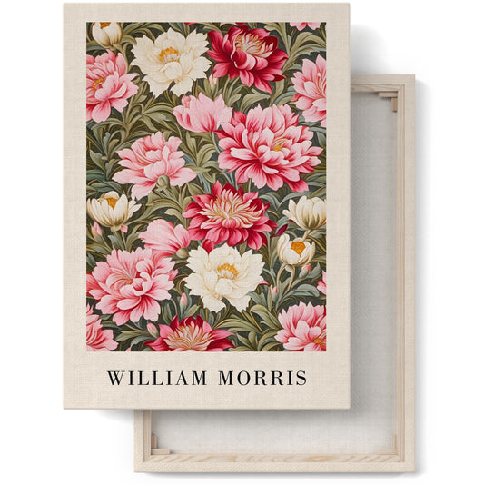 Pink Fleurs William Morris Canvas Print