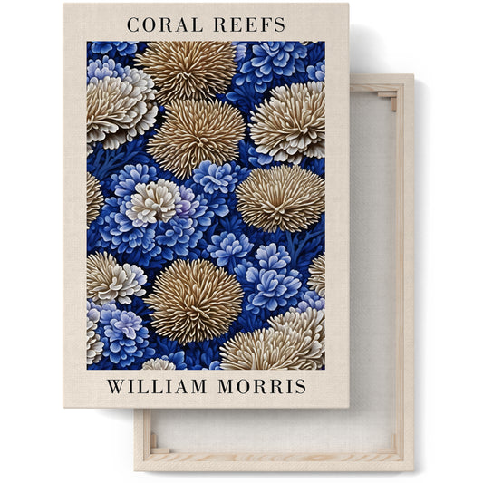 Coral Reefs Blue Morris Canvas Wall Art