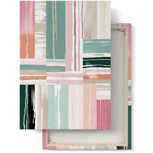 Pastel Colors Trendy Abstract Canvas Art Print