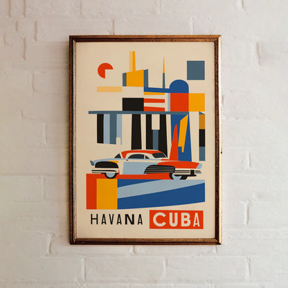 HAVANA Cuba Poster - Minimalist Travel Art