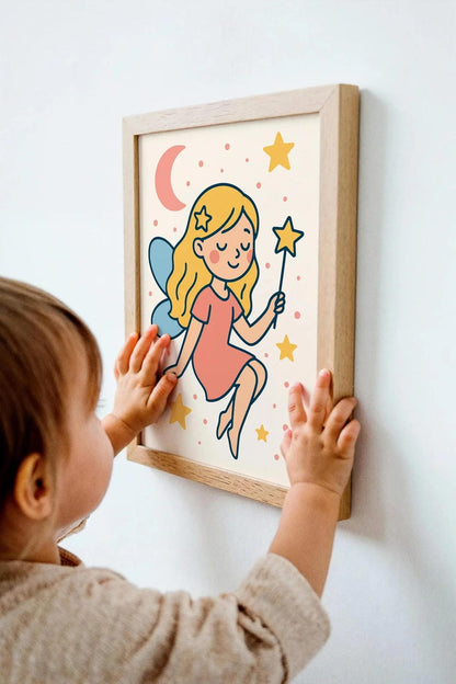 Little Fairy Wall Art Print – Magical Kids’ Room Decor