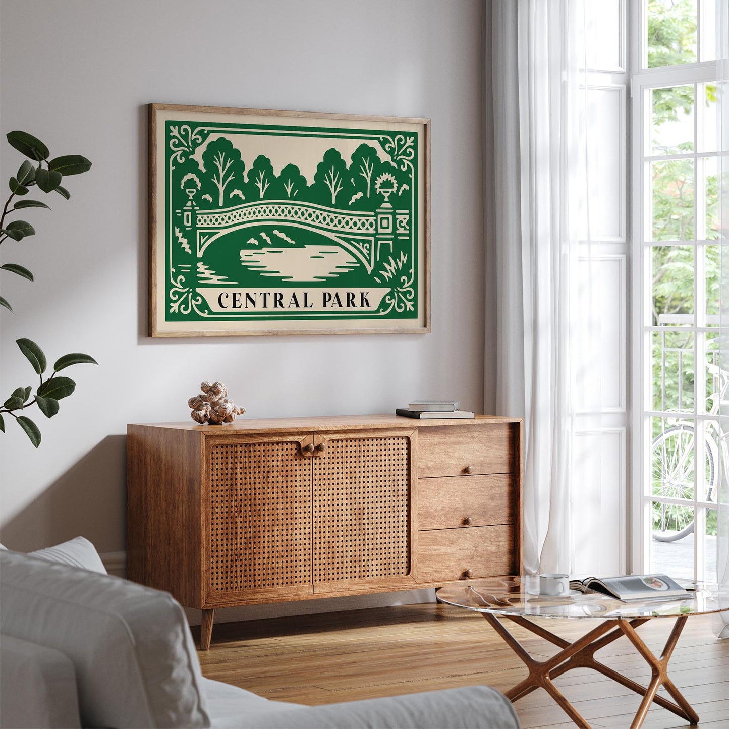 Bow Bridge Central Park Poster - Horizontal Wall Art Print