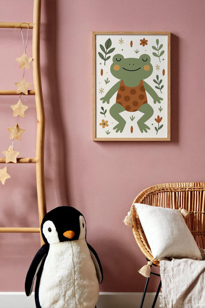 Cute Frog Print -  Kids Wall Art