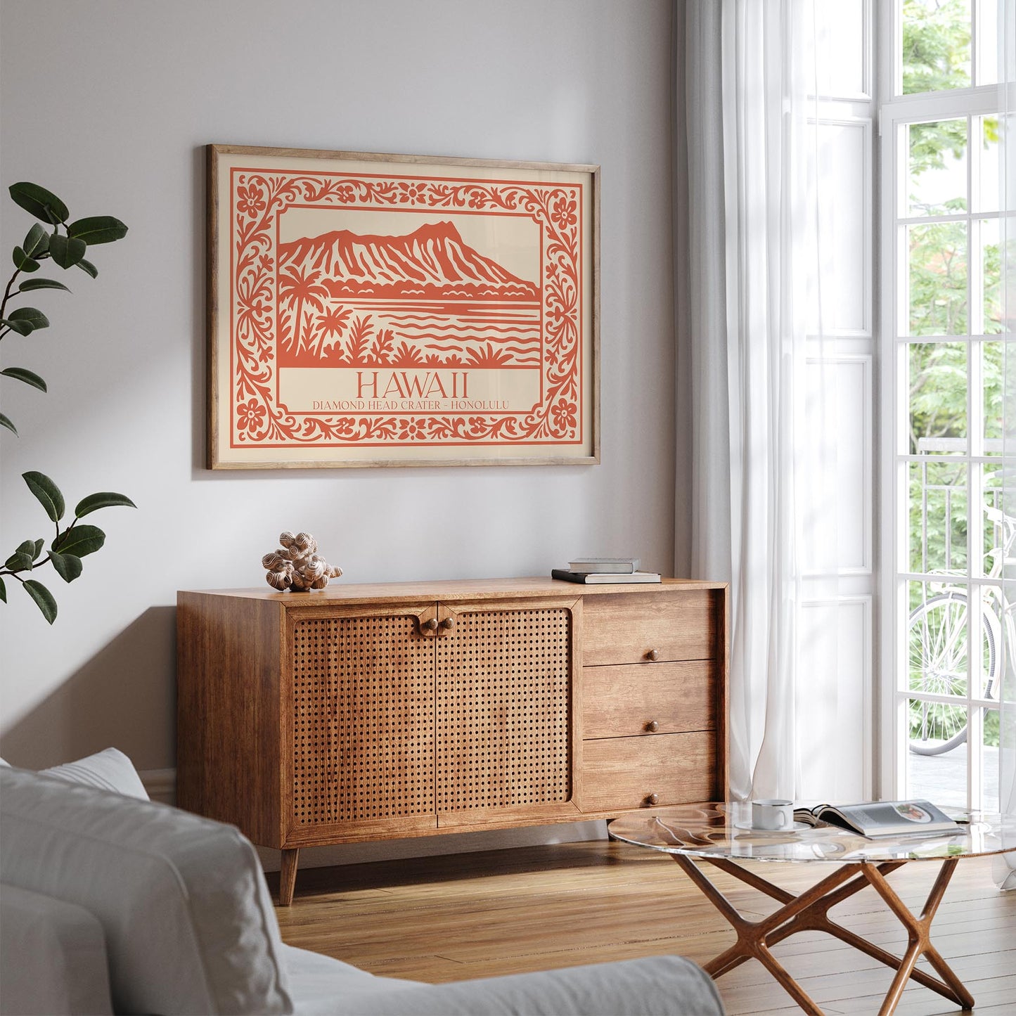 Diamond Head Crater Honolulu Wall Art Print