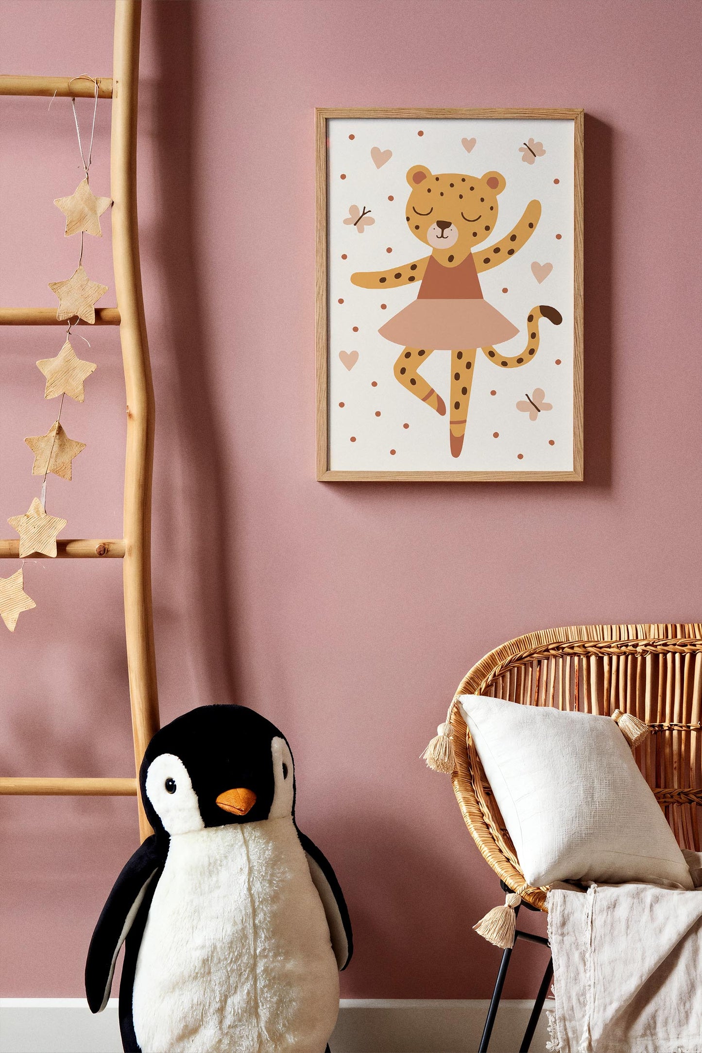 Cheetah Ballerina Print - Cute Kids Wall Art